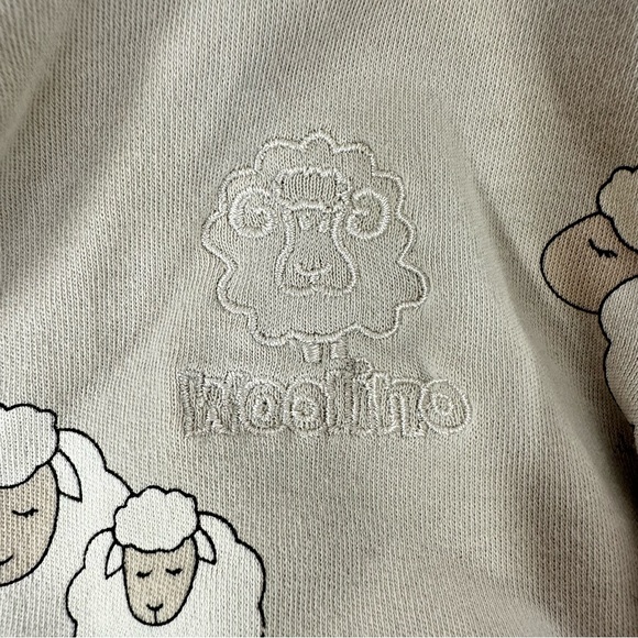Woolino Sleep Sack 100% Organic Cotton Merino Wool Lining Sheep Print 2-24M - Picture 3 of 8